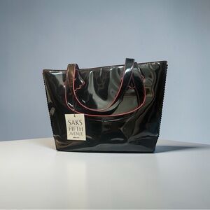 Stephanie Johnson Black Patent Tote